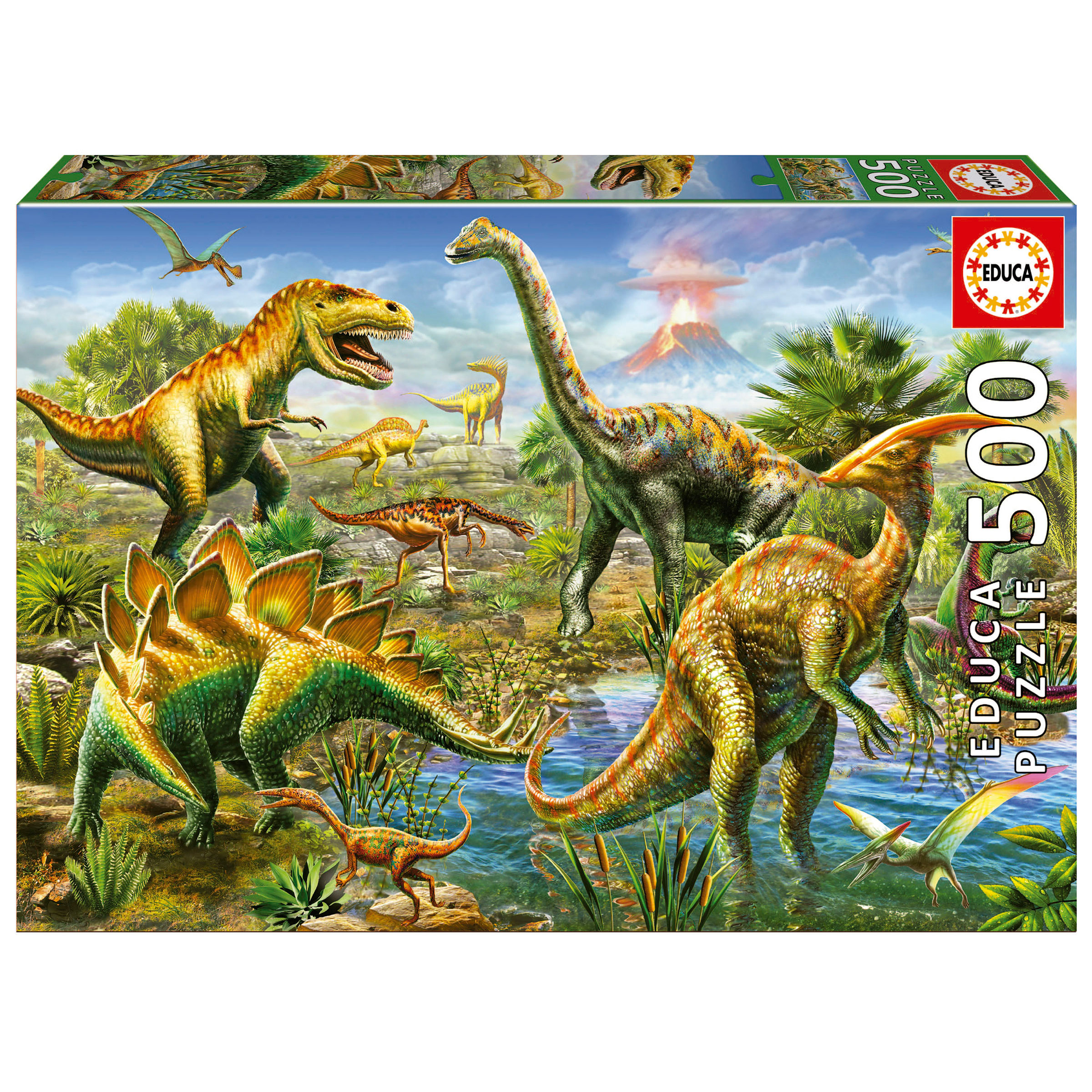 puzzle 500 piezas patio jurasico (educa - 19903)