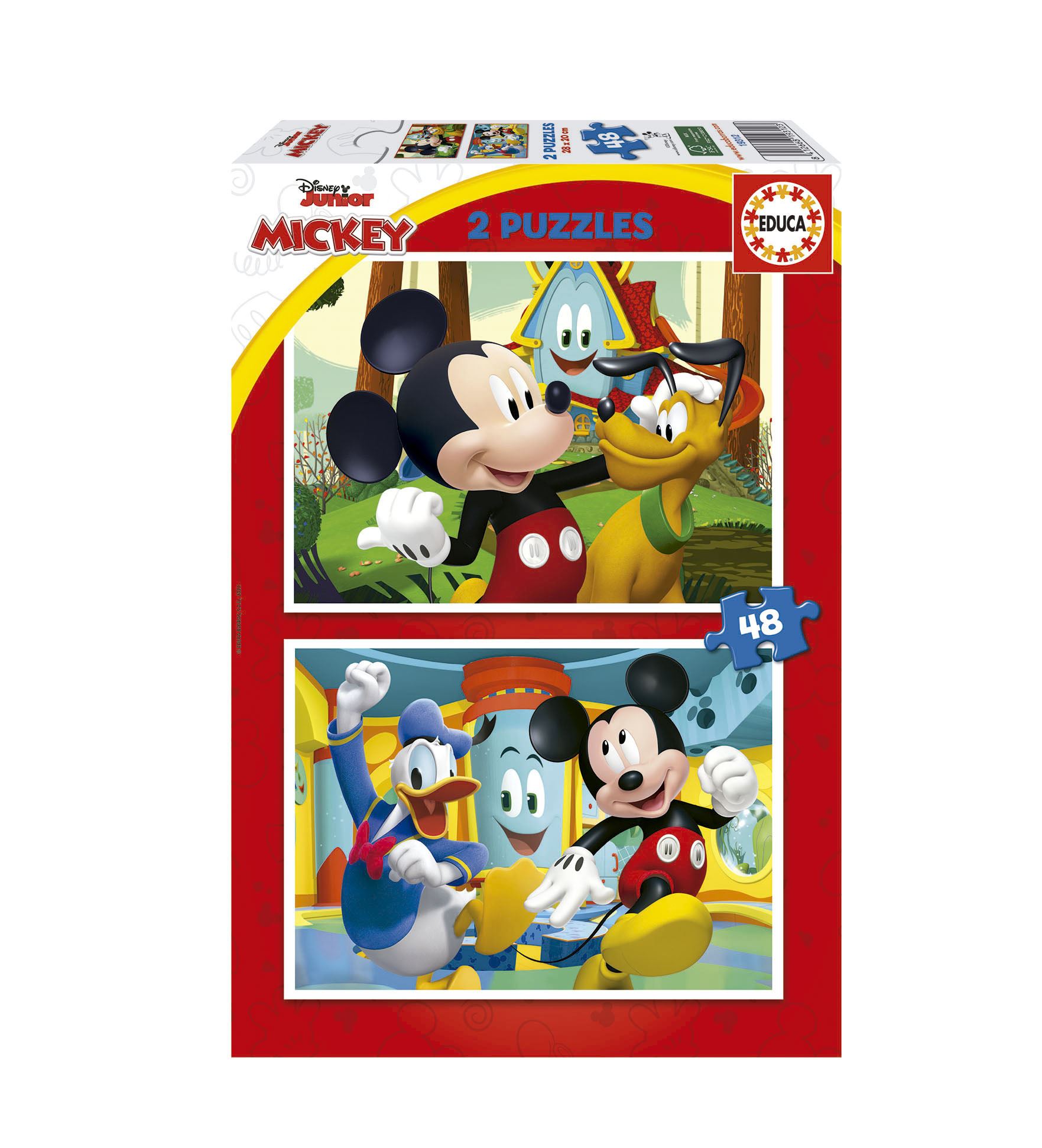 puzzle 2x48 piezas mickey fun house (educa - 19312)