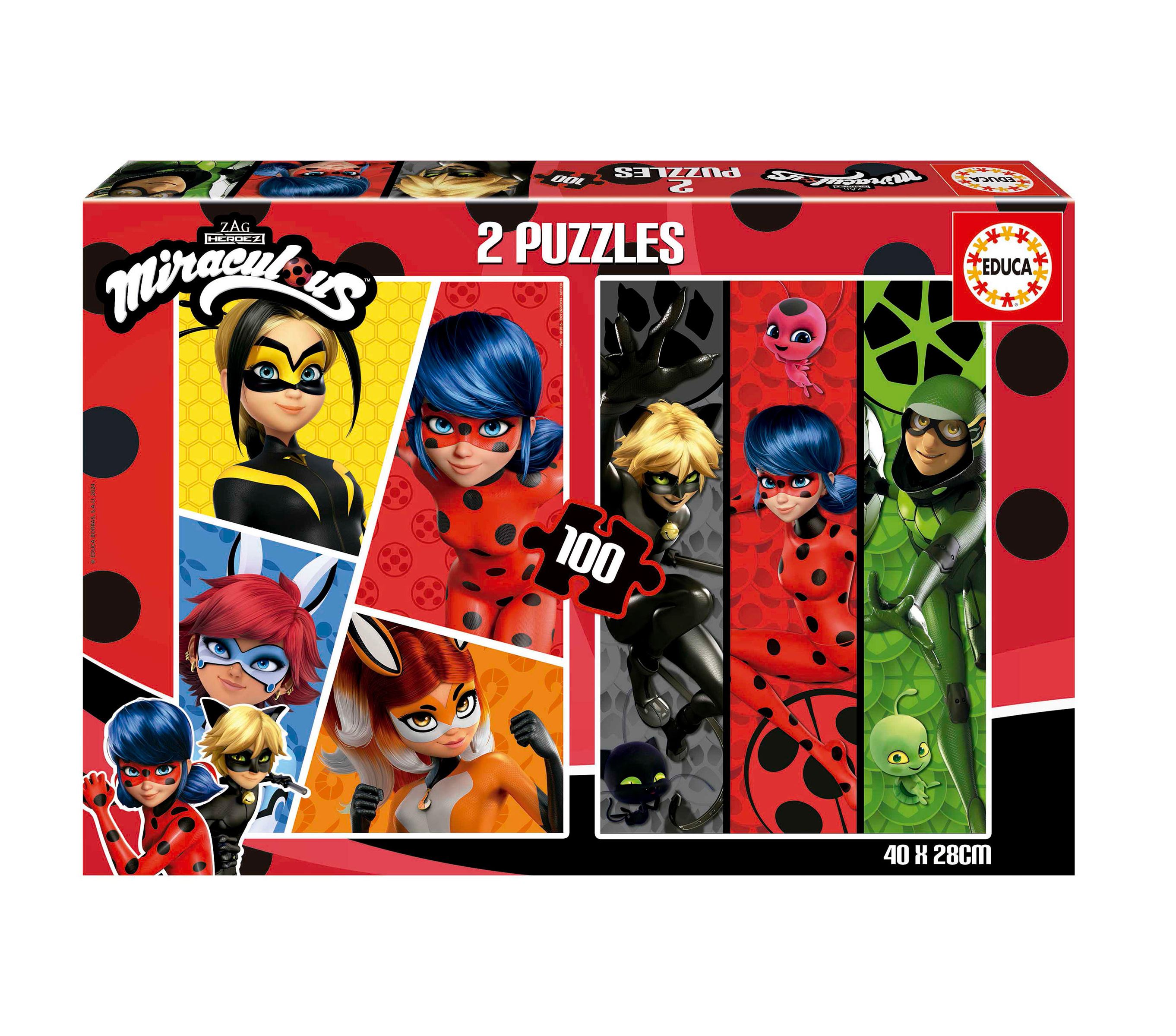 puzzle 2x100 piezas ladybug (educa - 19969)