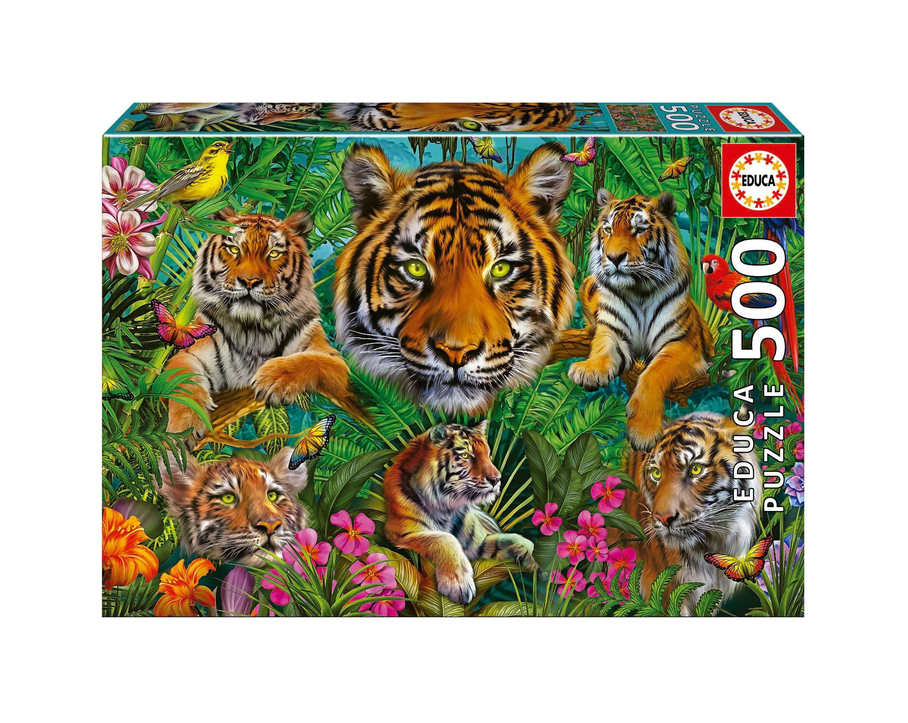 puzzle 500 piezas jungla de tigres ( educa - 19902)