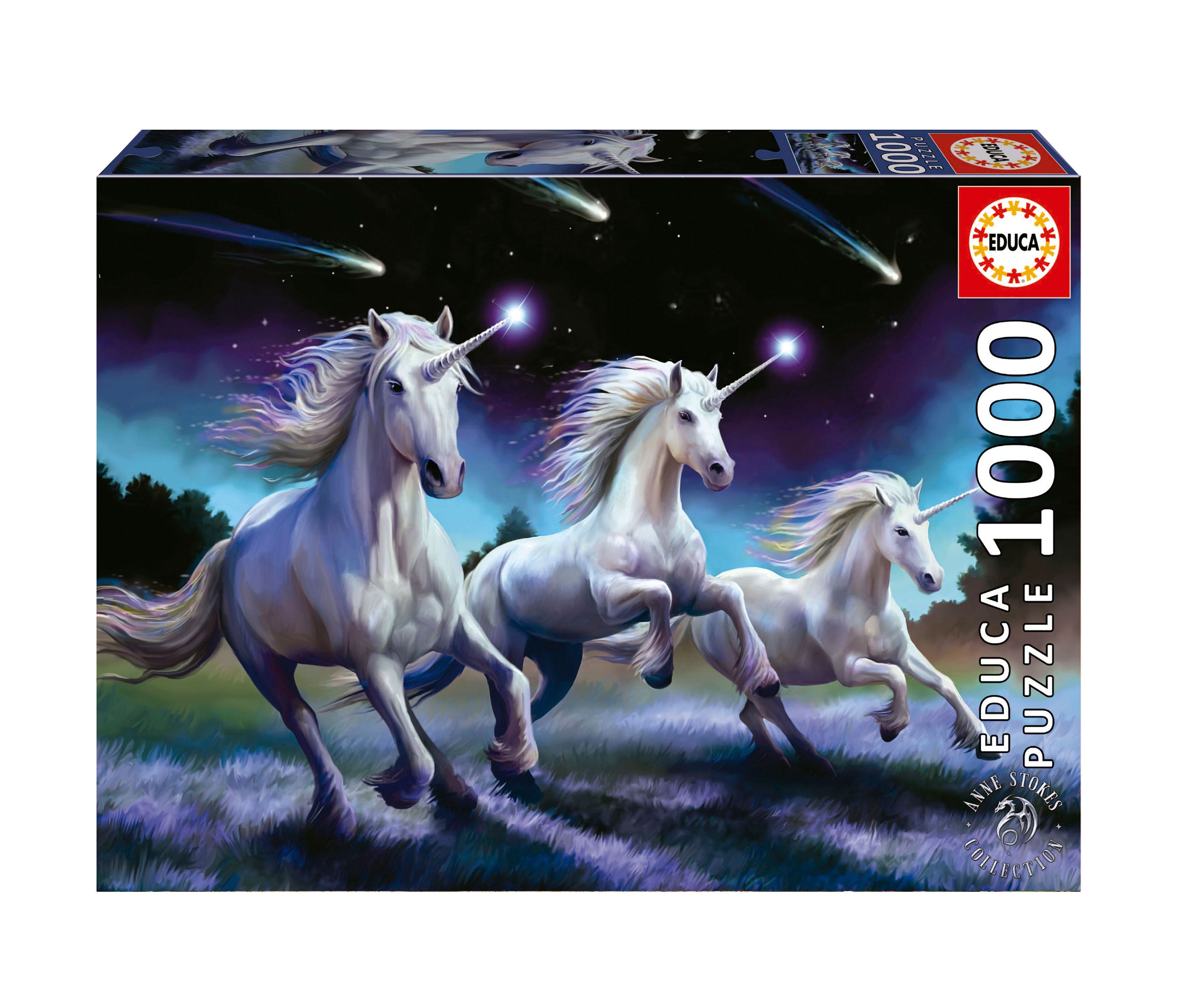 puzzle 1000 piezas unicornios, anne stoke (educa - 19919)