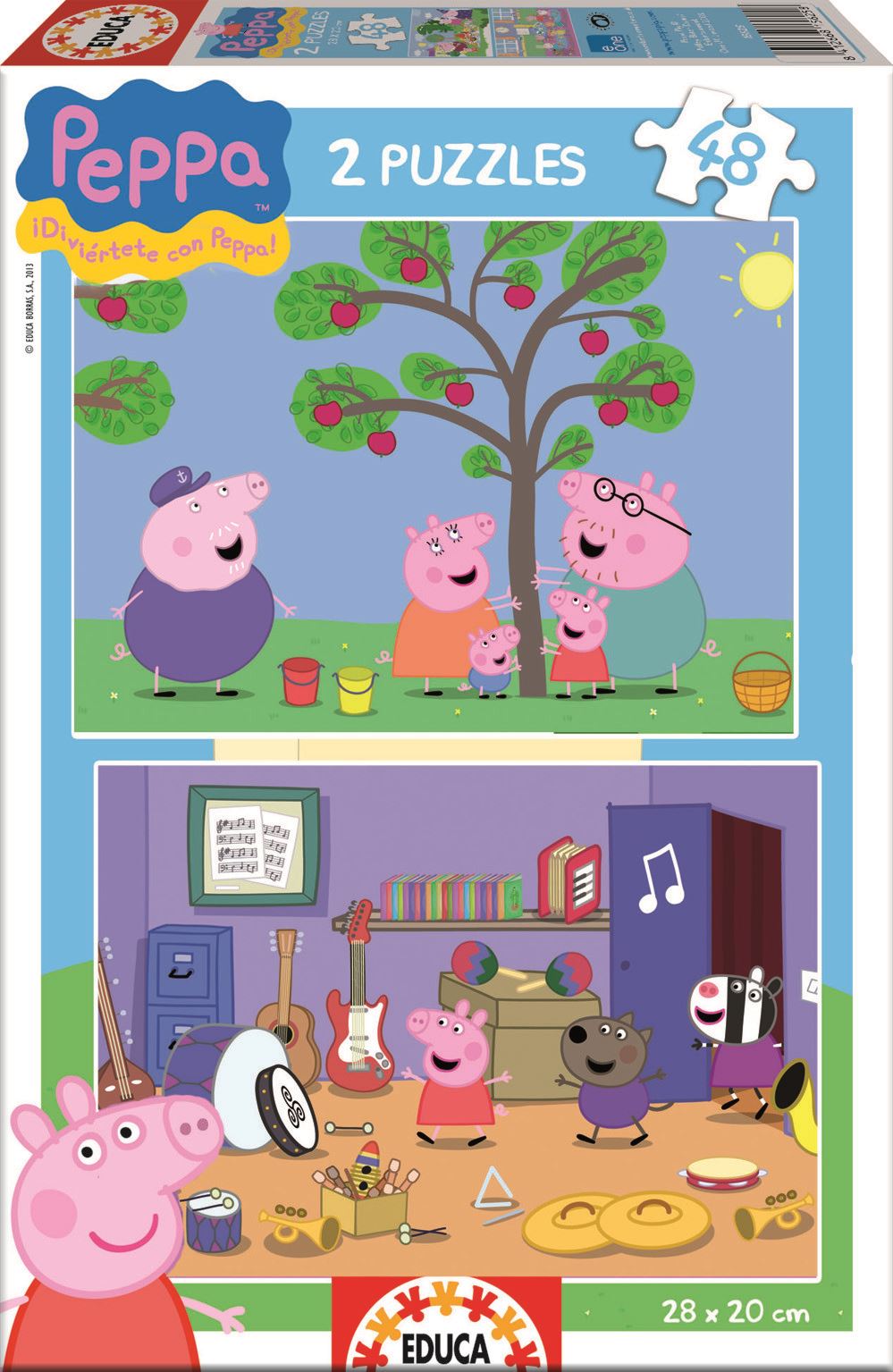 puzzle 2x48 piezas peppa pig (educa - 15920)
