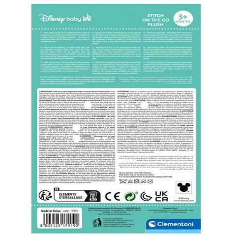 disney baby stitch peluche de viaje (clementoni - 17919)