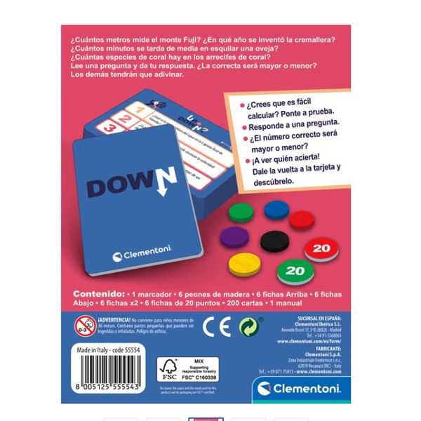 up or down? party games (clementoni - 55554)