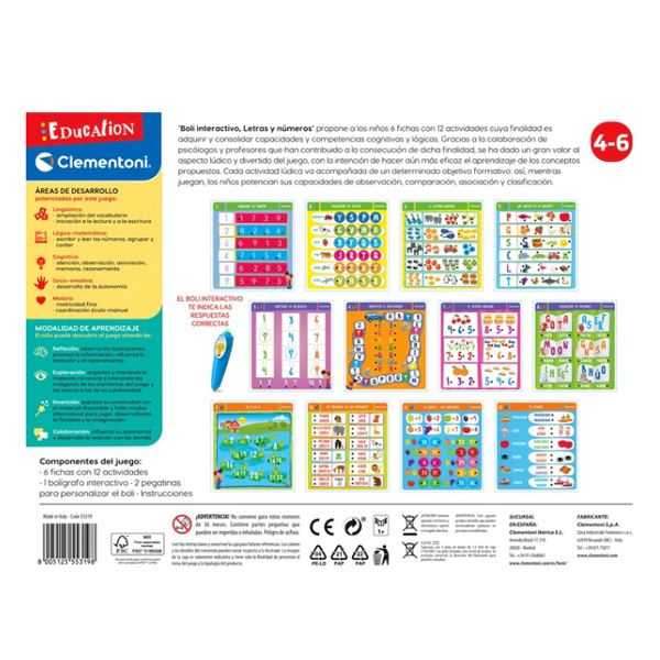 boli interactivo letras y numeros (clementoni - 55319)