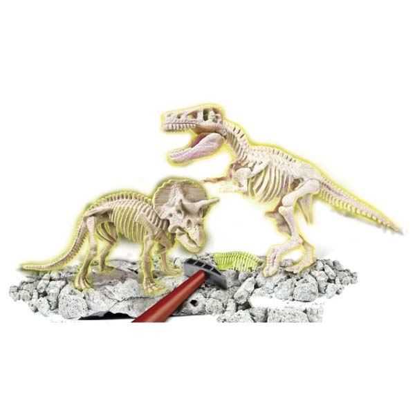 arqueojugando t-rex y triceratops fluor (clementoni - 55054)