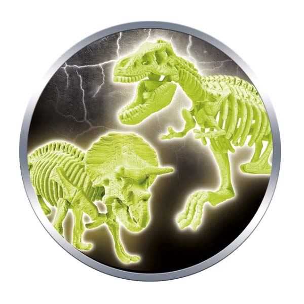 arqueojugando t-rex y triceratops fluor (clementoni - 55054)
