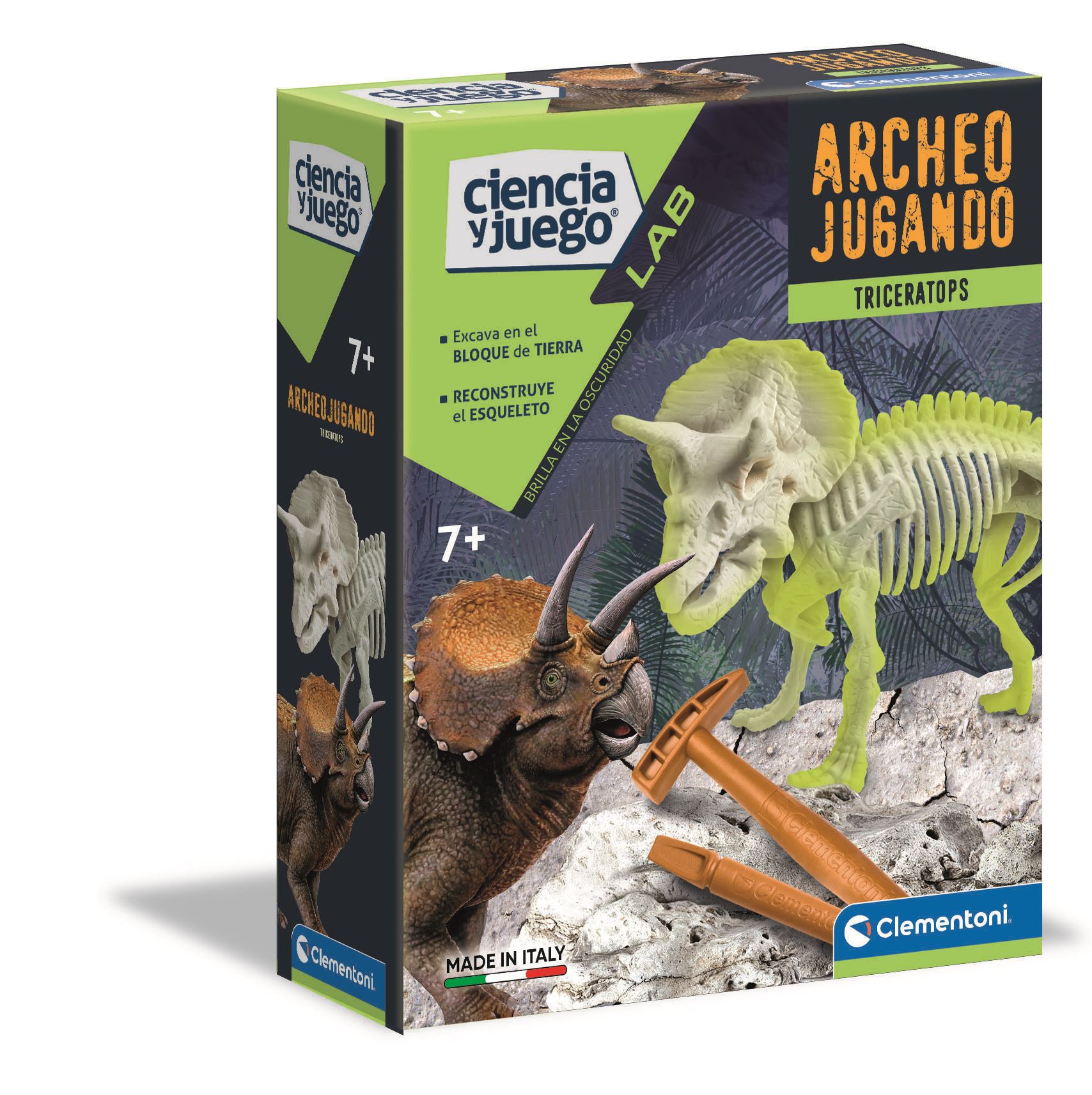arqueojugando triceratops fluorescente (clementoni - 55538) arqueojugando triceratops fluorescente (clementoni - 55538)