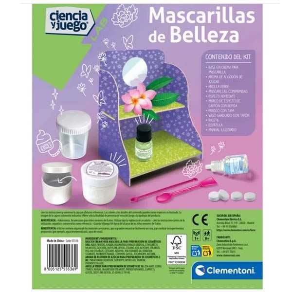 ciencia y juego mascarillas de belleza (clementoni - 55536)