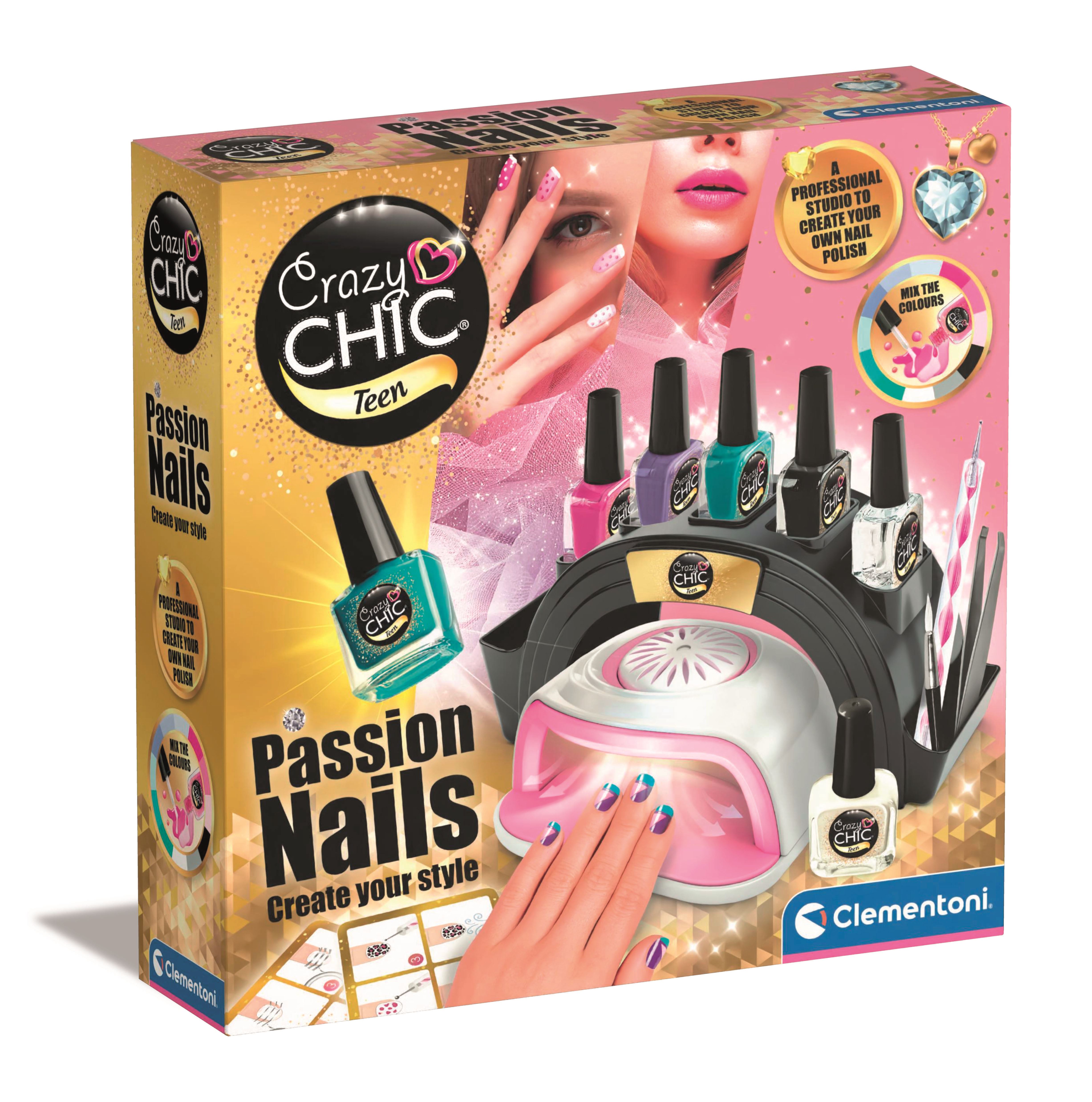 crazy chic set pasion por las uÑas (clementoni - 18784)