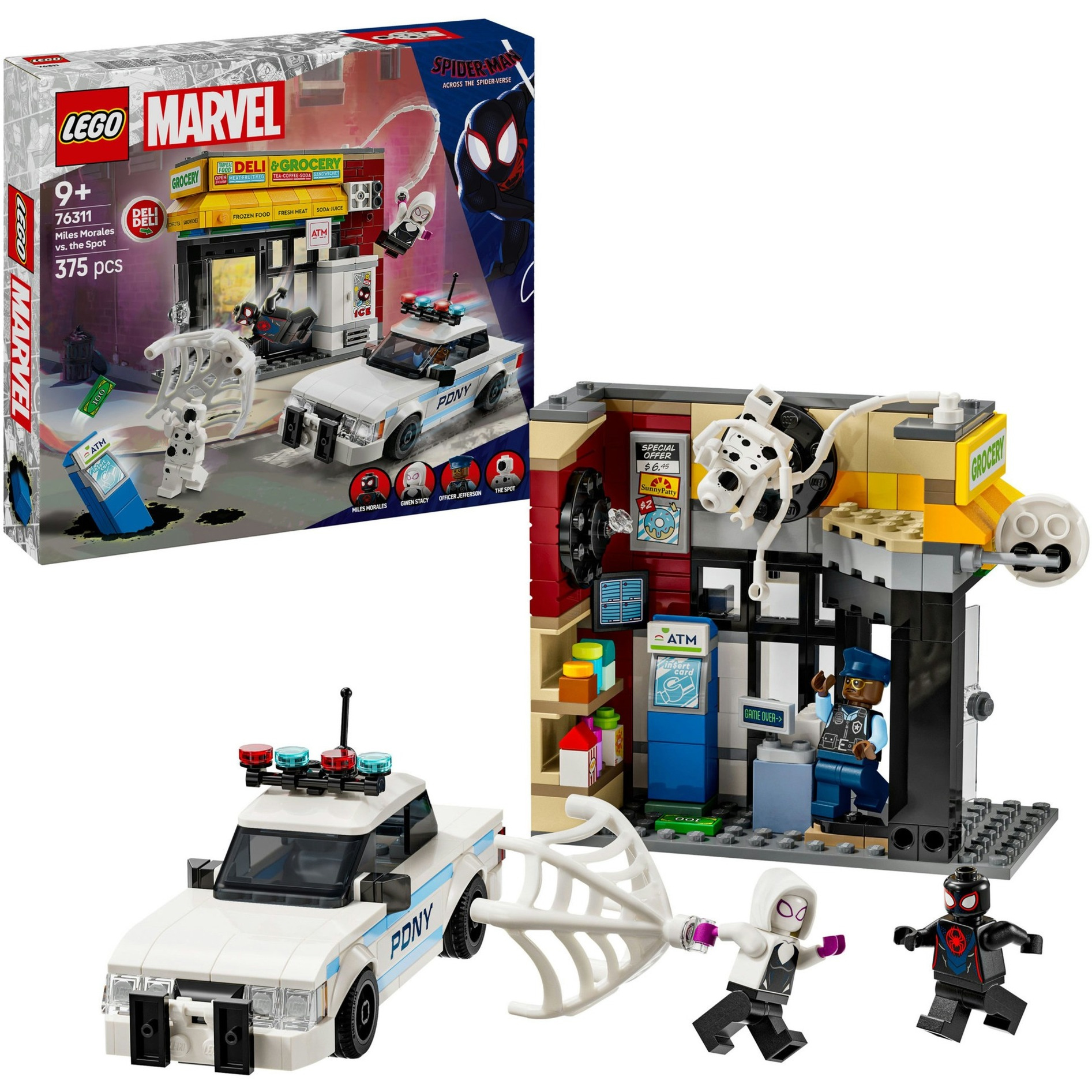lego marvel multiverso aracnido: miles morales vs mancha (lego - 76311)