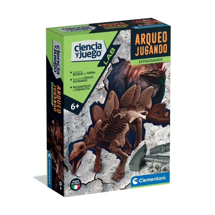 arqueojugando stegosaurio fluorescente (clementoni - 55578)