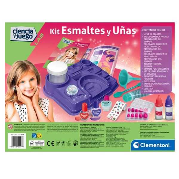 ciencia y juego kit esmalte de uÑas ( clementoni - 55579)