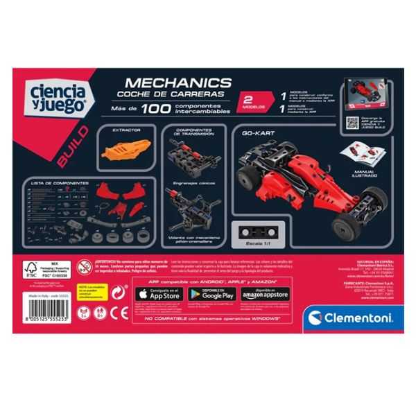mechanics coche de carreras (clementoni - 55525)