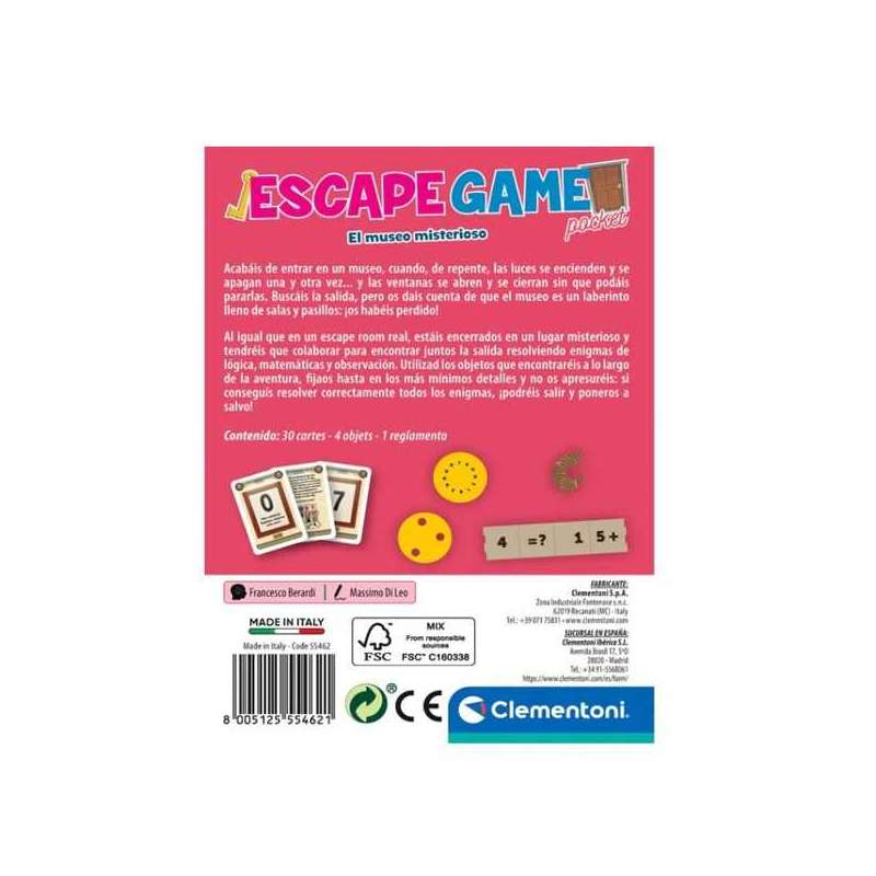 escape game el museo misterioso (clementoni - 55462)