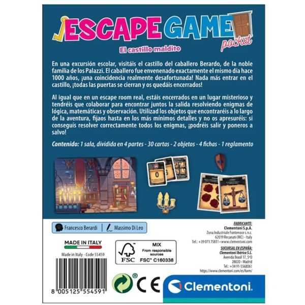escape game el castillo maldito (clementoni - 55459)