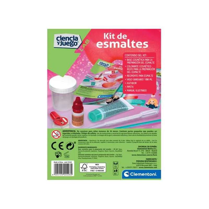 ciencia y juego kit esmaltes (clementoni - 55528)