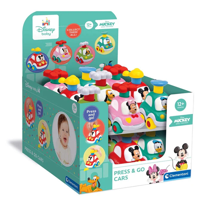 disney baby coche pulsa y corre (clementoni - 17920)