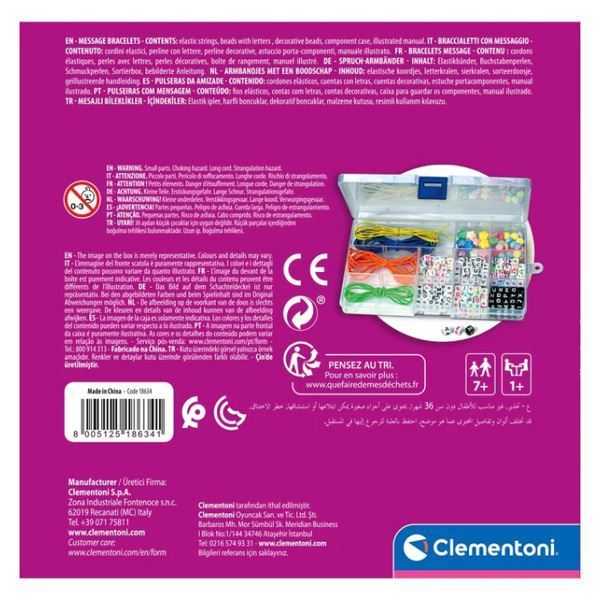 crazy chic pulseras con mensaje (clementoni - 18634)