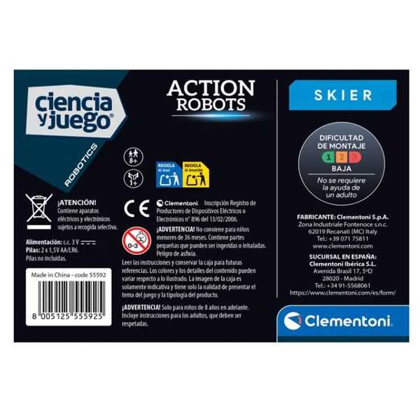 ciencia y juego robot skier ( clementoni - 55592)