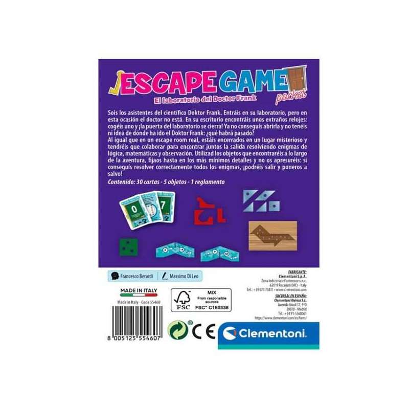escape game laboratorio doctor frank (clementoni - 55460)