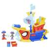 spidey waterwebs barco pirata playset (hasbro - g06665l0)
