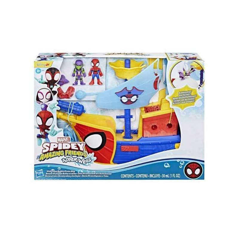 spidey waterwebs barco pirata playset (hasbro - g06665l0)