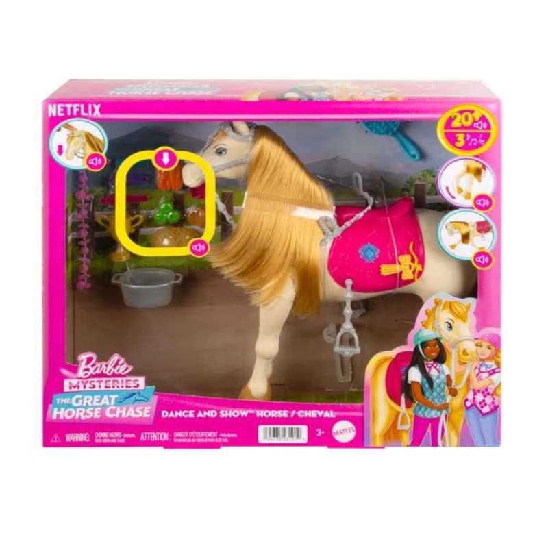 barbie caballo con sonidos ( mattel -  hxj42)
