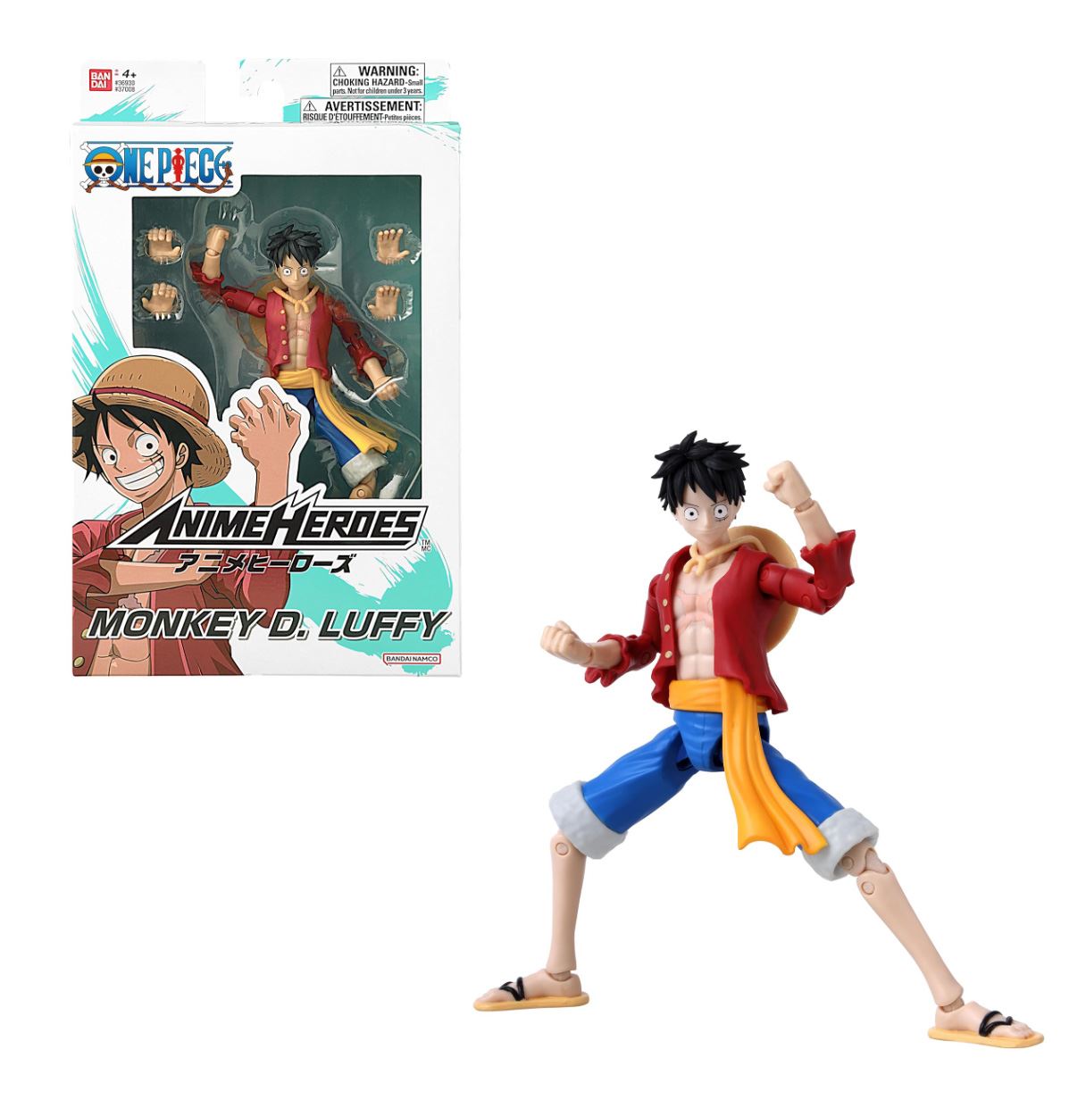 anime heroes figura one piece luffy new (bandai - 37008 )