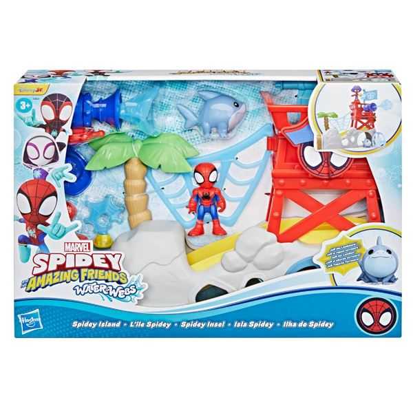 spidey waterwebs isla spidey playset (hasbro - g06655l0)
