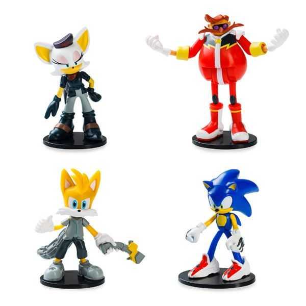 sonic figura articulada pack de 4 (bizak - 64116040)