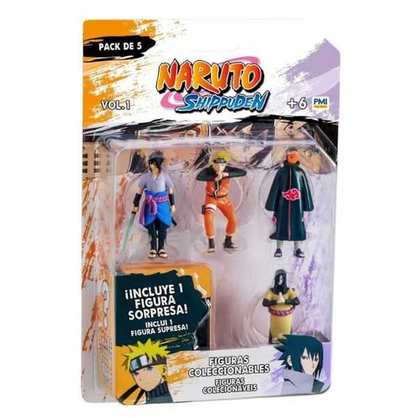naruto pack de 5 figuras en blister ( bizak - 64111240)