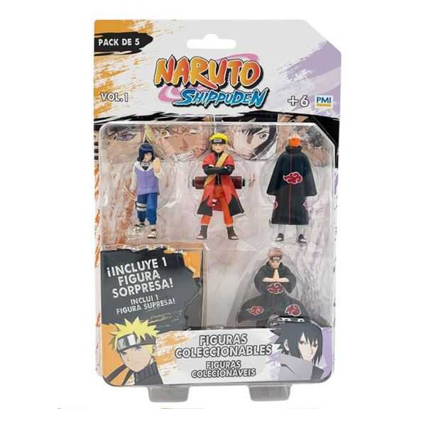 naruto pack de 5 figuras en blister ( bizak - 64111240)