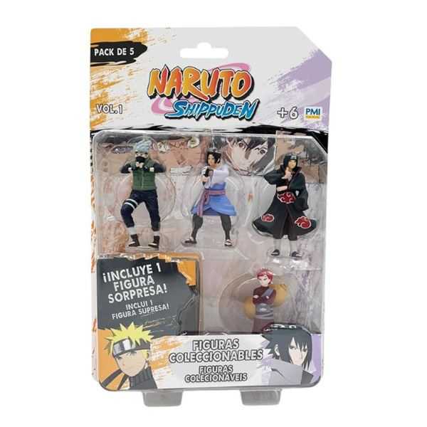 naruto pack de 5 figuras en blister ( bizak - 64111240)