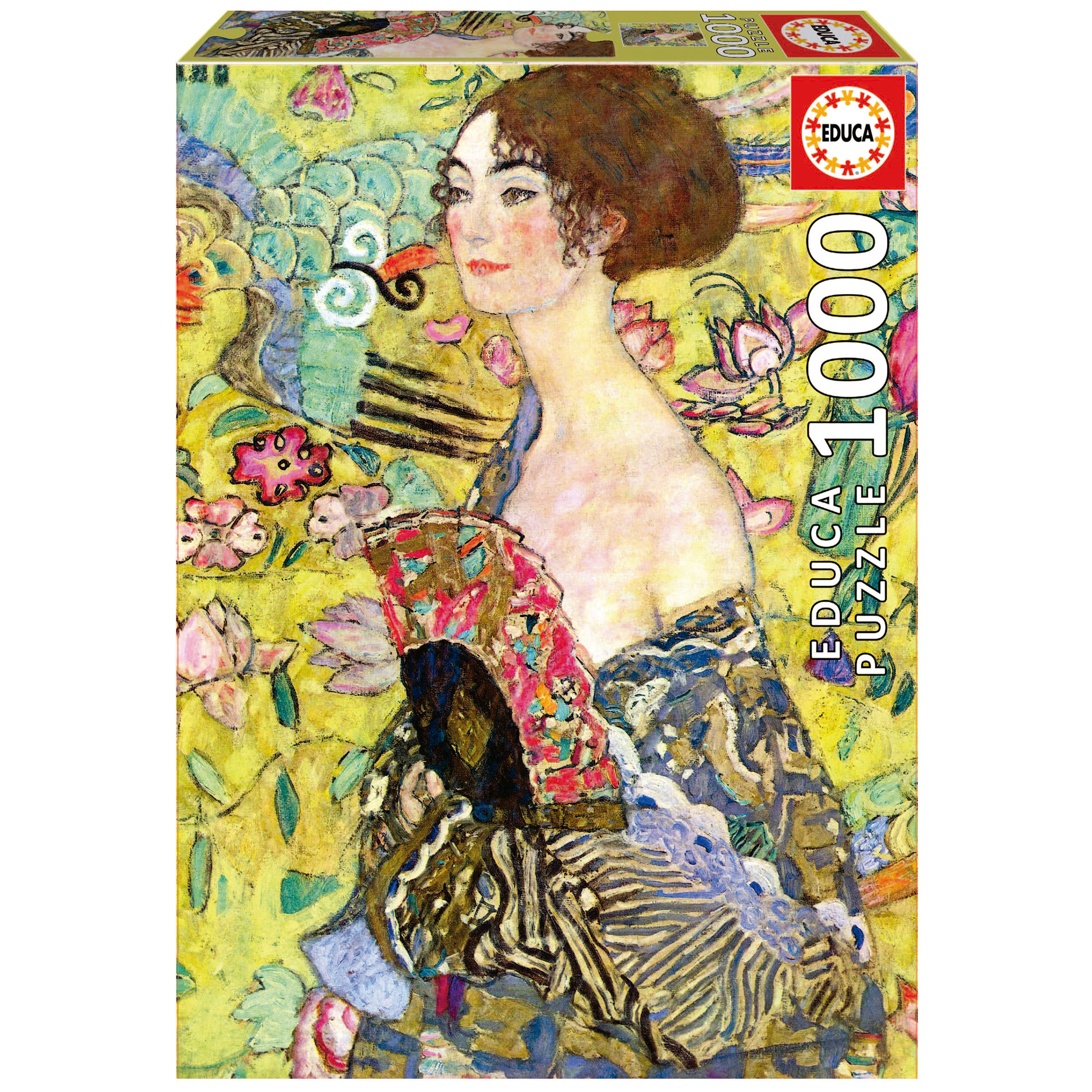 puzzle 1000 piezas dama con abanico, klimt (educa - 19932)