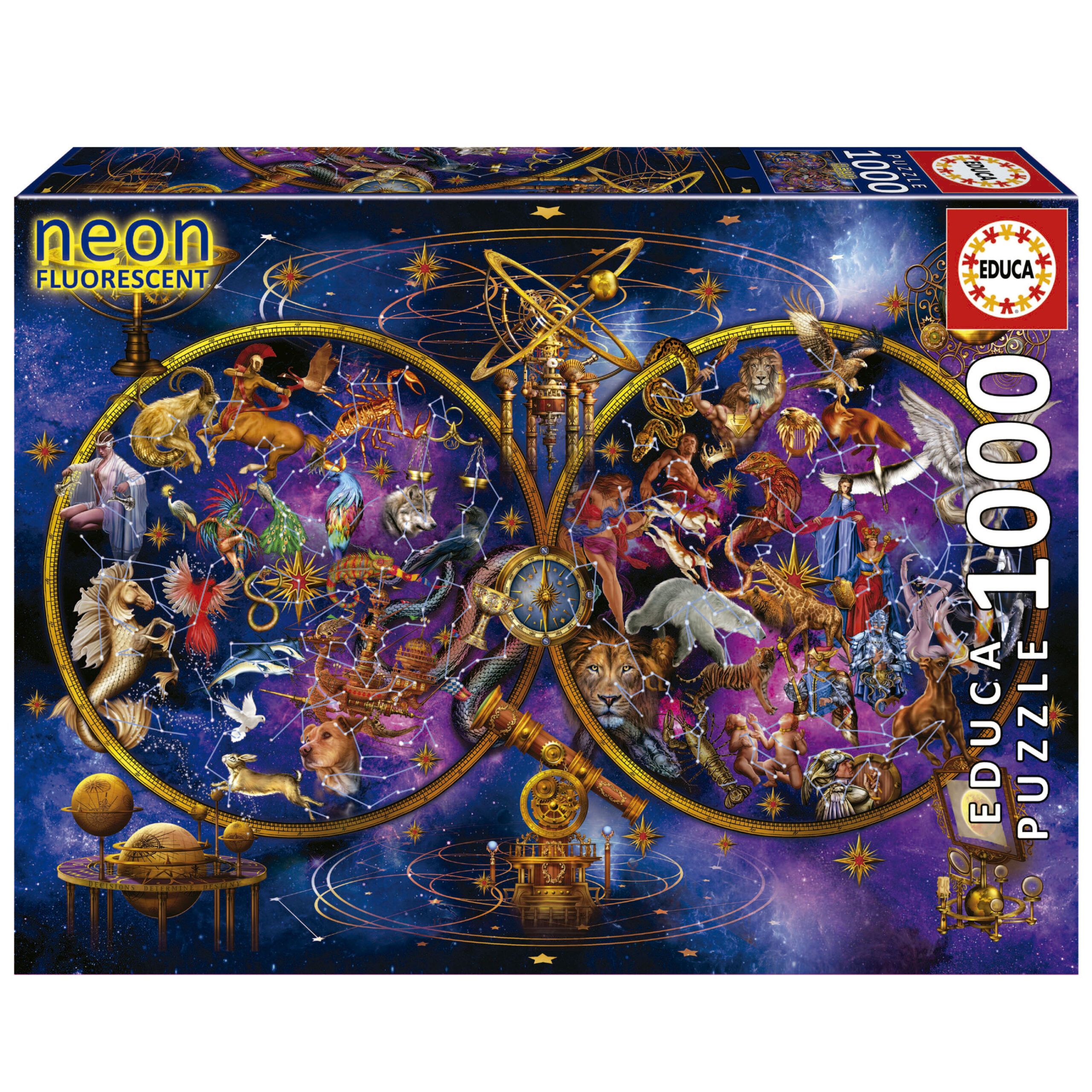 puzzle 1000 piezas constelaciones neon (educa - 19561)