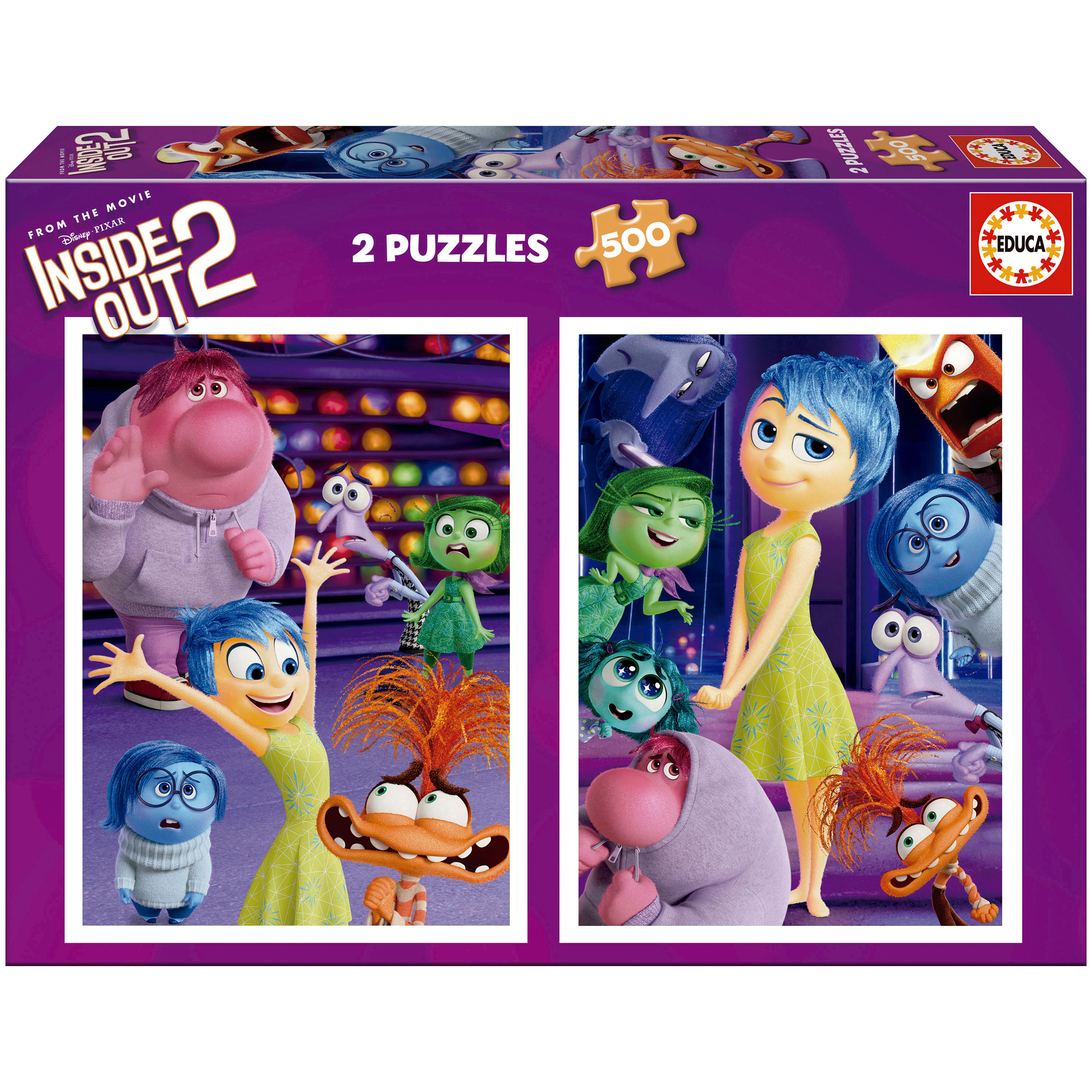 puzzle 2x500 piezas inside out 2 ( educa - 20101)