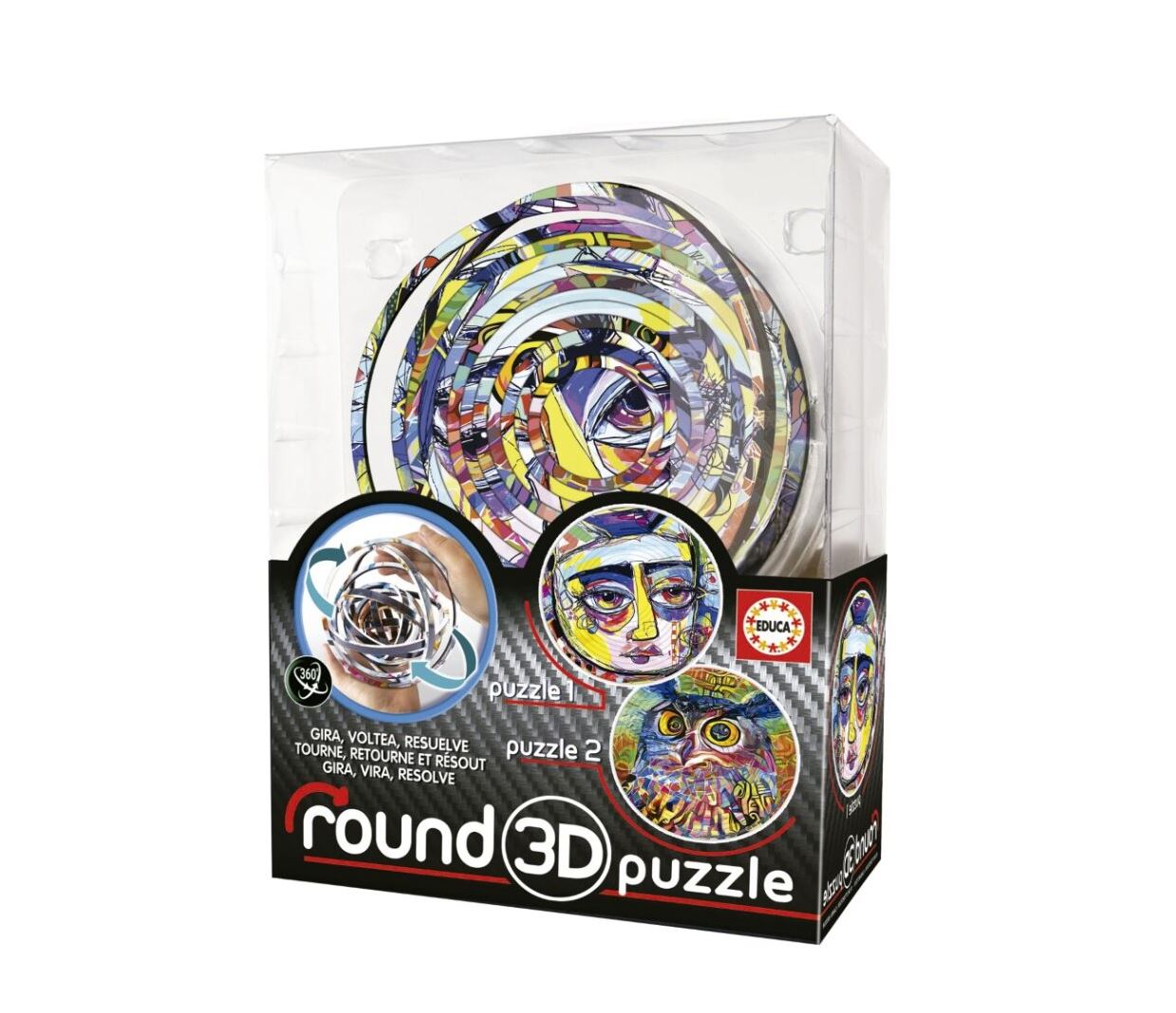 puzzle 3d round abstract (educa - 19709)