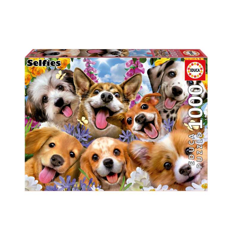 puzzle 1000 piezas selfie de perritos ( educa - 19931)