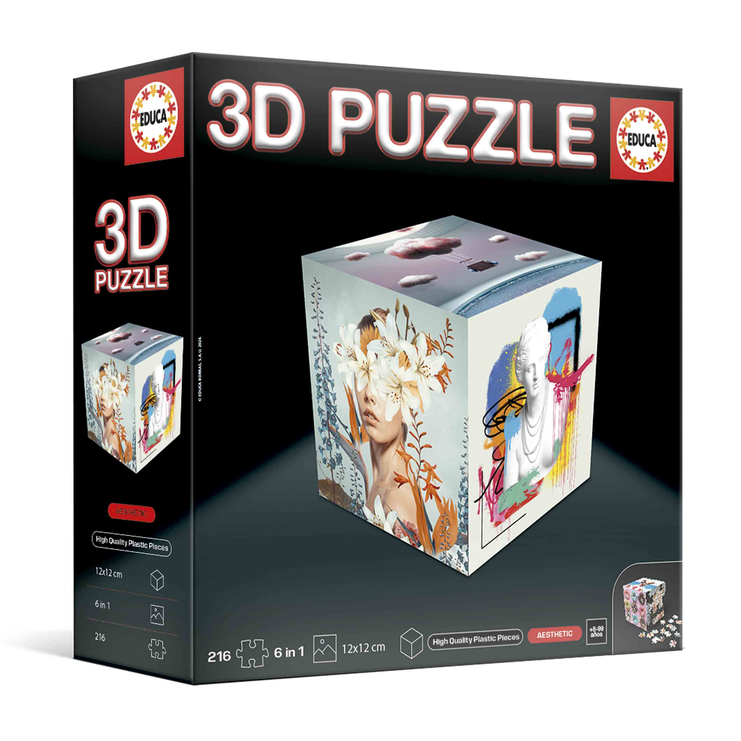 educa 3d puzzle cubos animales (educa - 20125)