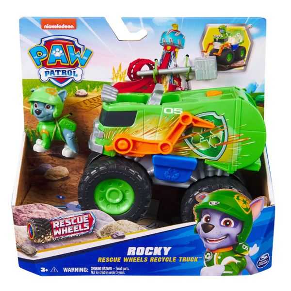 paw patrol rescue wheels vehiculo rocky (spin master - 6069331)