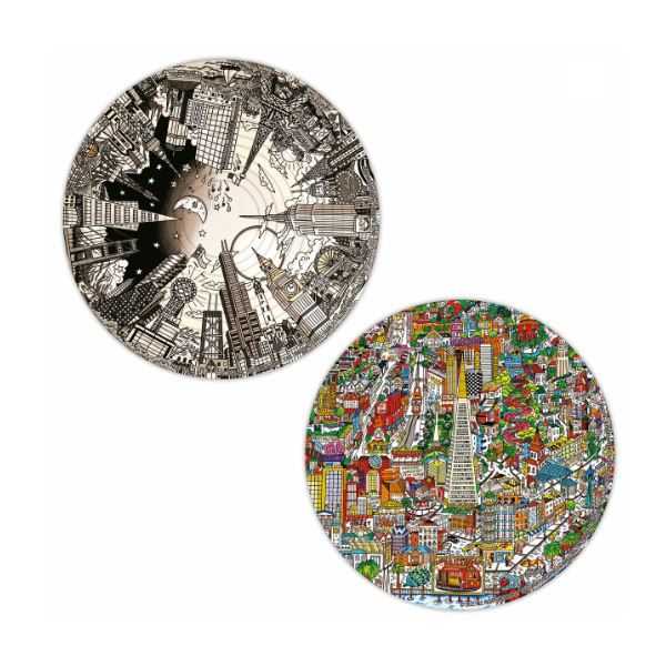 puzzle 3d round charles fazzino (educa - 19707)