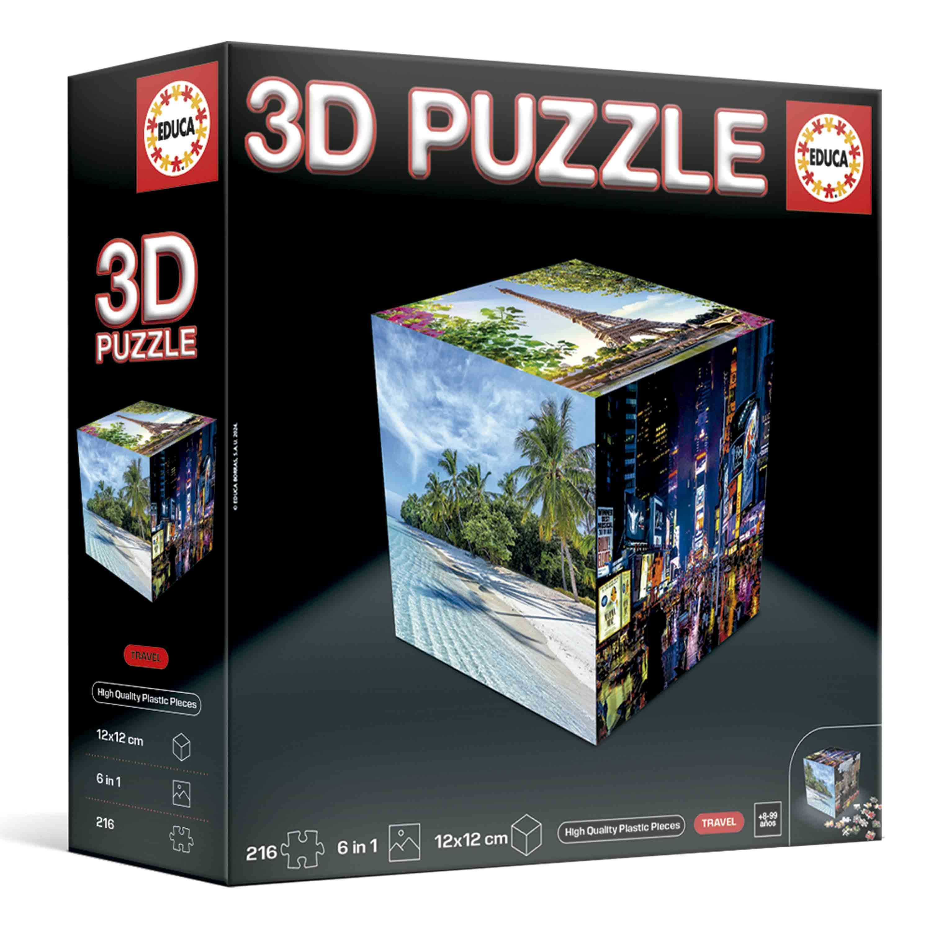 educa 3d puzzle cubos viaje (educa - 20124)