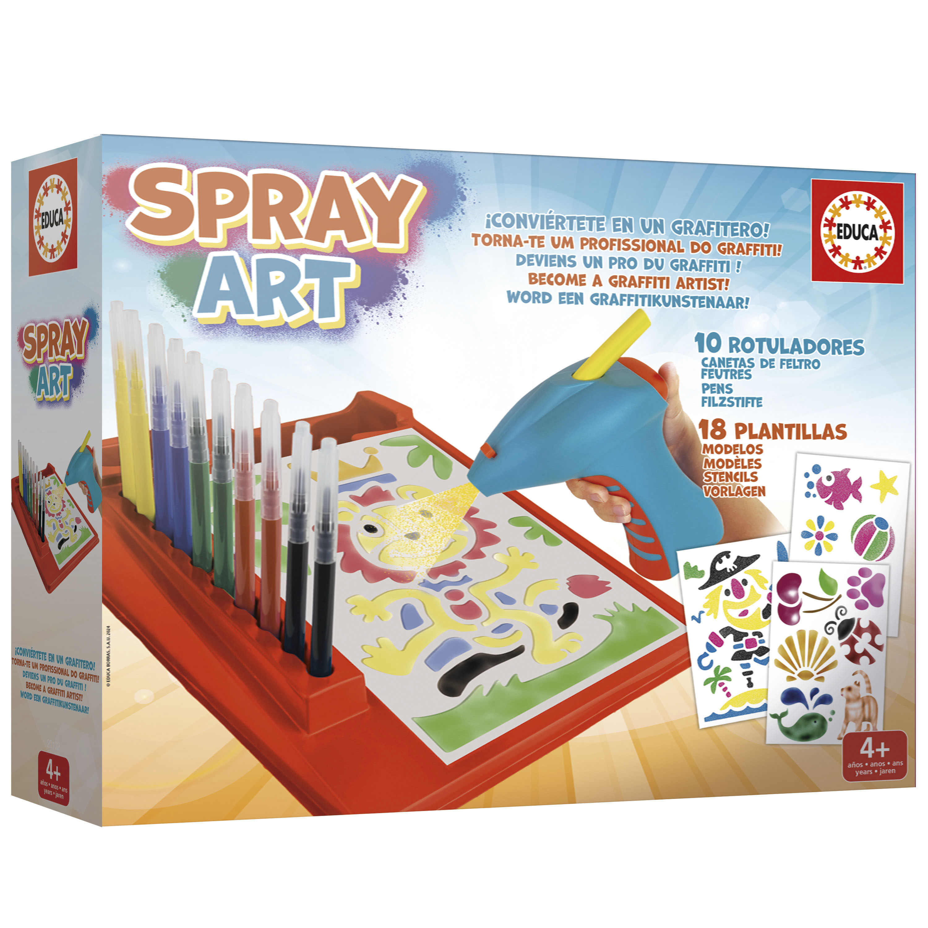spray art juego manualidades (educa - 20132)