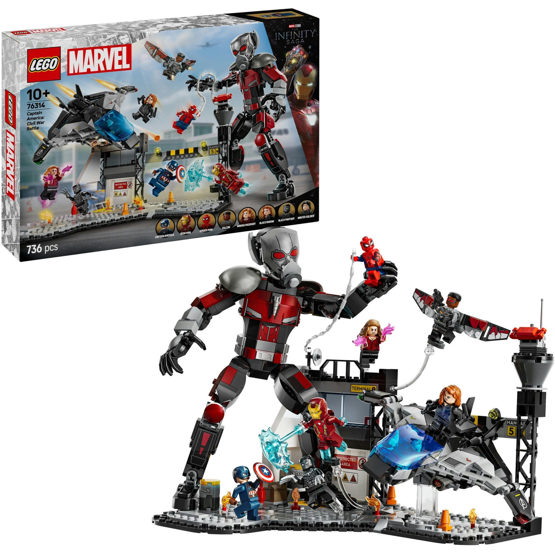 lego marvel gran batalla del capitan america: civi ( lego - 76314)