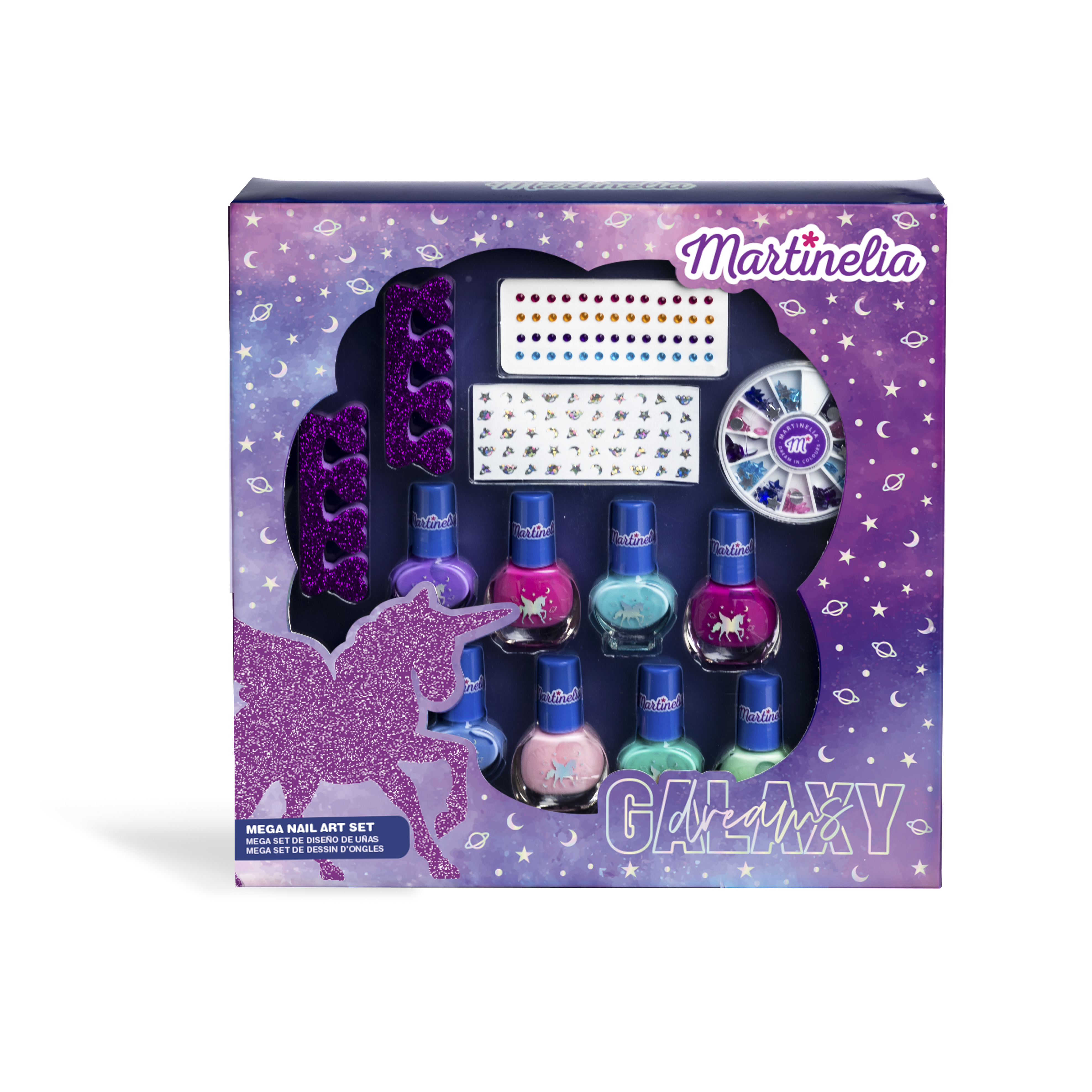 martinelia galaxy dreams mega nail art set (aquarius cosmetic - 12066)