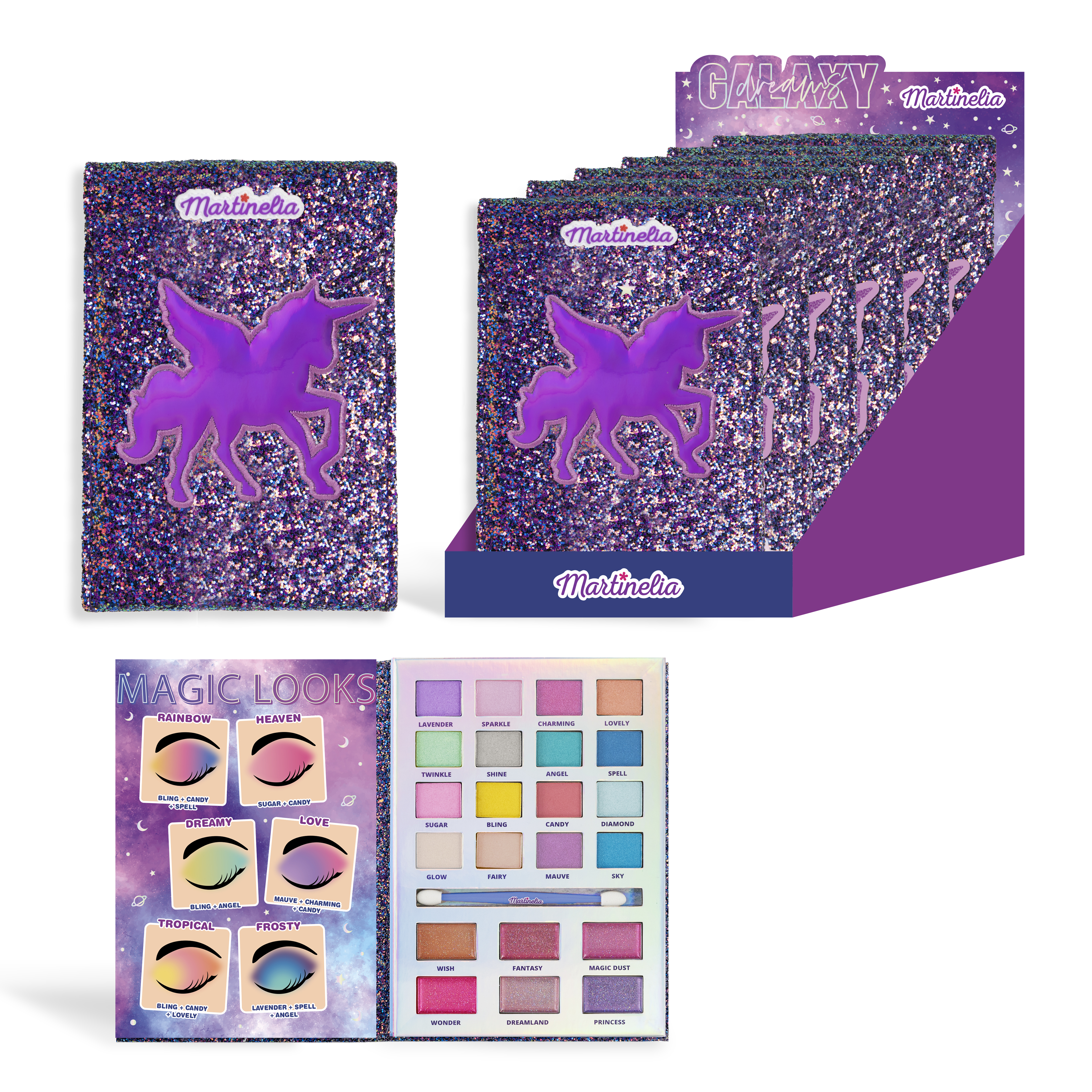 martinelia galaxy dreams my secret diary makeup (aquarius cosmetic - 12065)