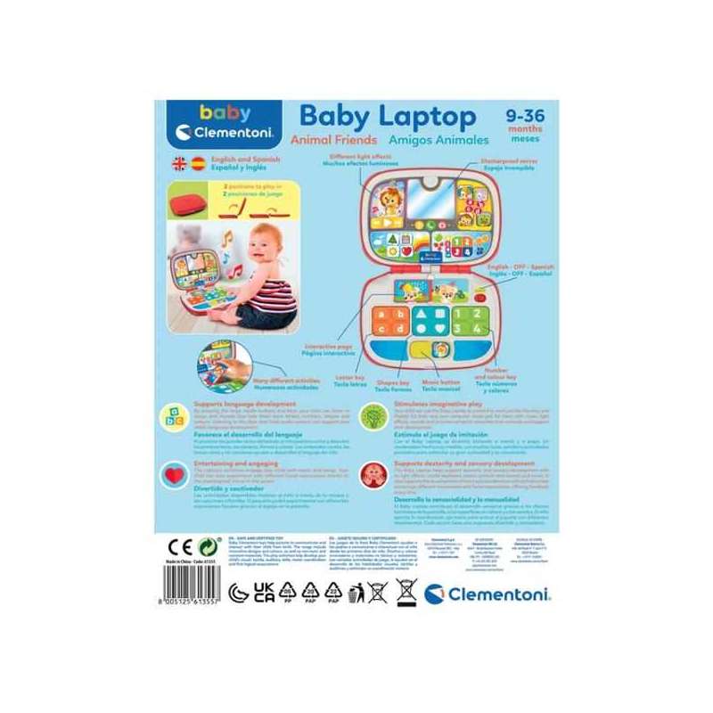 baby laptop amigos animales (clementoni - 61355)