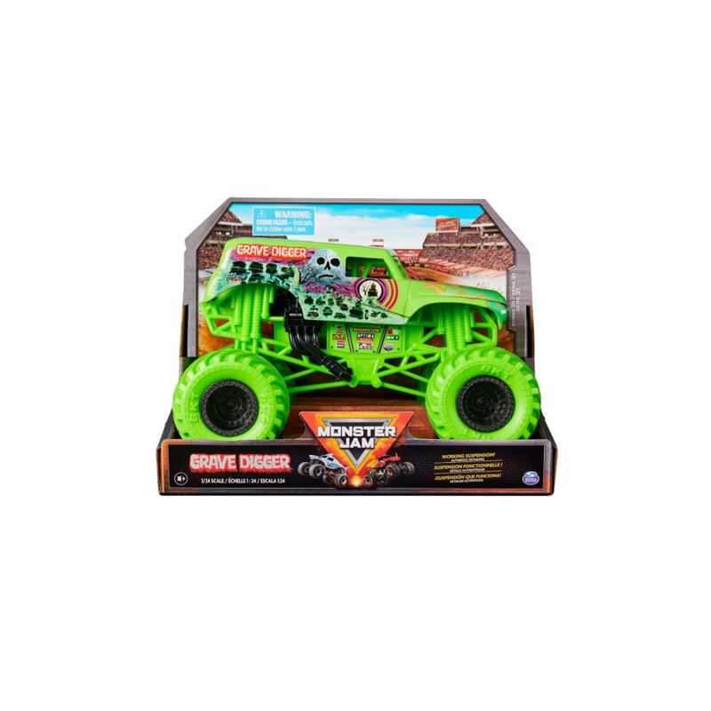 monster jam 1:24 gravdigger die cast (spin master - 6069137)