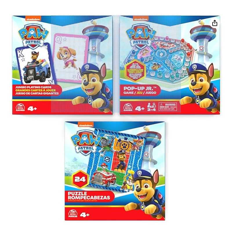 paw patrol pack de 3 juegos (spin master - 6066829)